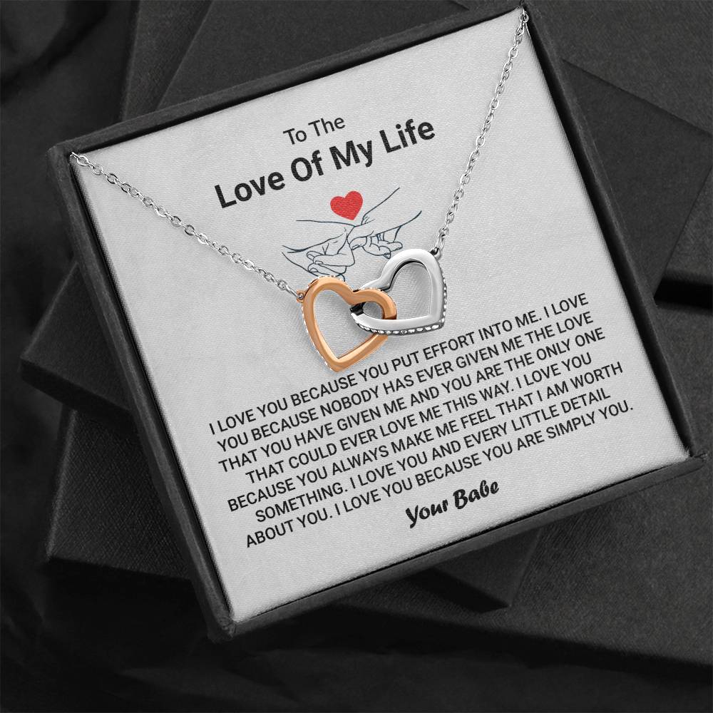 Love Of My Love - You Are Simply You Hearts Necklace