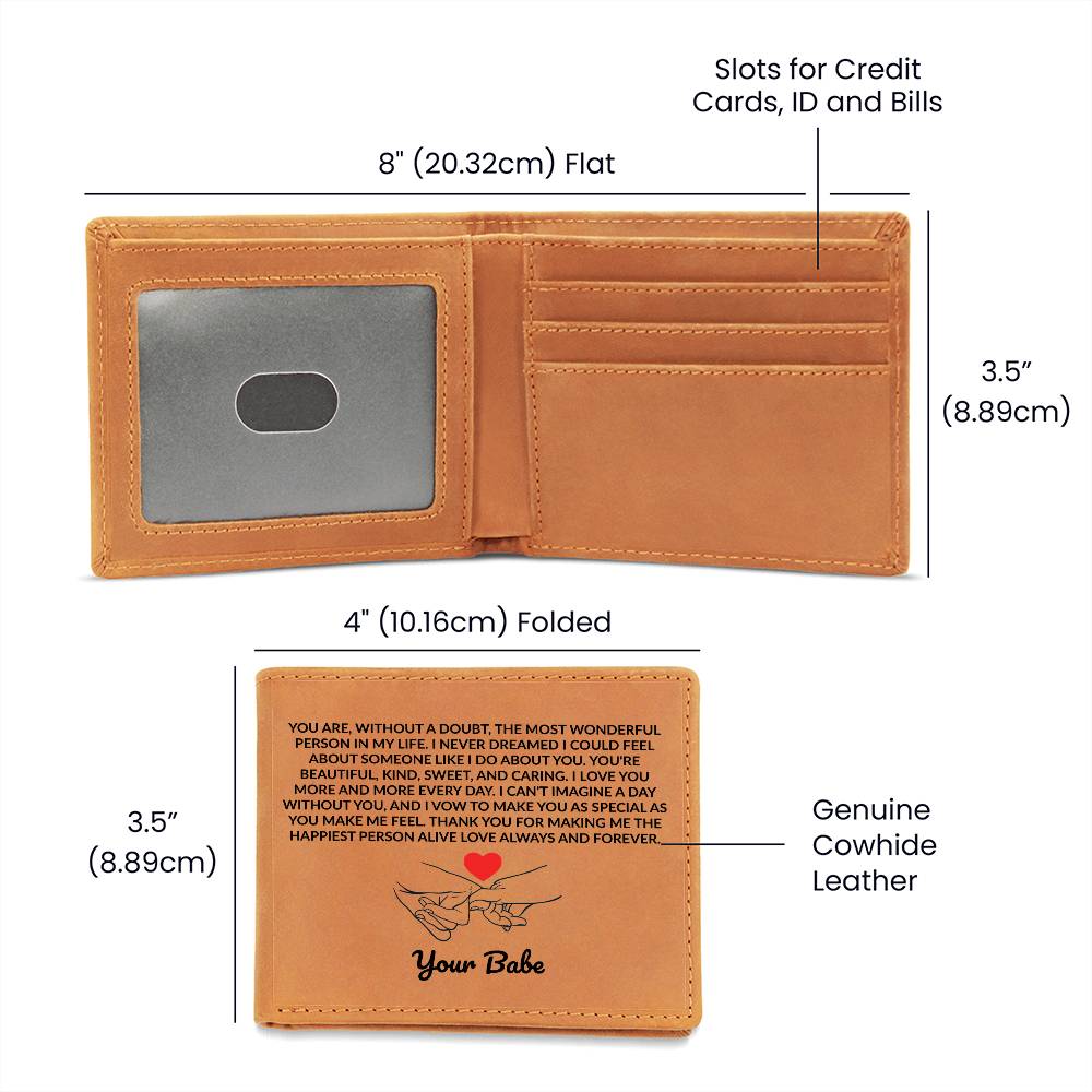 Love Always And Forever Leather Wallet