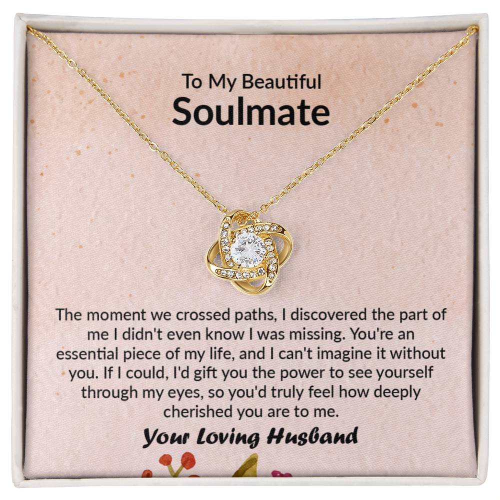 Soulmate - Deeply You Are Cherished You Are To Me Love Knot Necklace - Jewelry