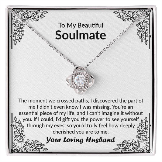 Soulmate - How Deeply Cherished You Are To Me Love Knot Necklace - Jewelry