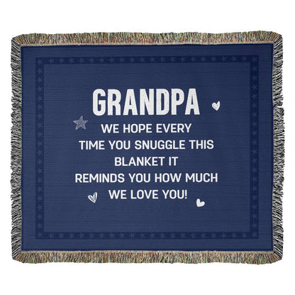 Grandpa - How Much I Love You Heirloom Woven Blanket - 