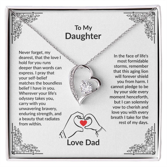 Daughter - I take for the rest of my days forever love necklace - Jewelry