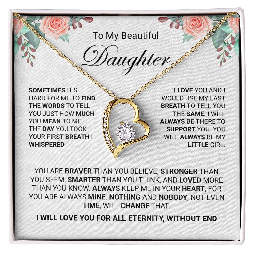 Daughter - I Will Love You For All Eternity Forever Love - Jewelry