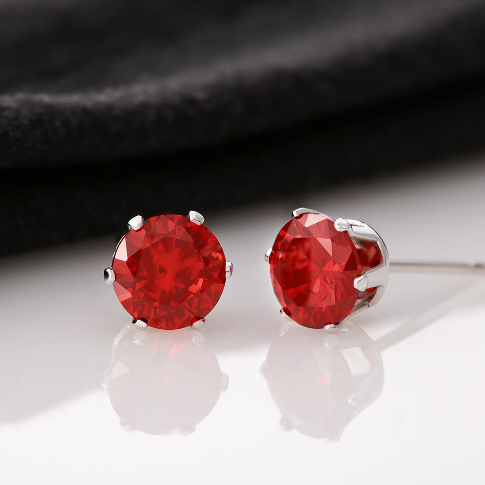 Red Cubic Zirconia Earrings - Jewelry